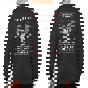 Frosty The Swoleman Ugly Christmas Sweater Snowman Gym Sweatshirt Back Print - Thegiftio
