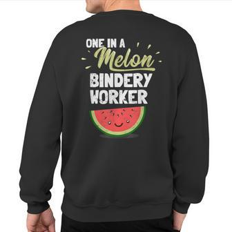 Bindery Worker Sweatshirt Back Print | Mazezy