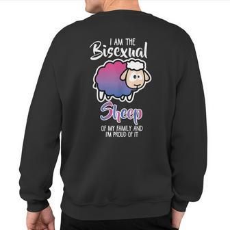 Bisexual Bi Pride Awareness Bisexual Sheep Sweatshirt Back Print | Mazezy