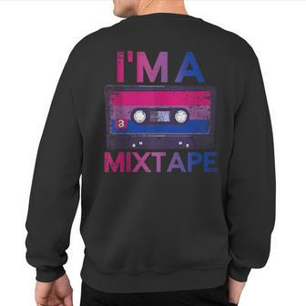 Bisexuality Pride Retro Cassette Bi Bisexual Sweatshirt Back Print | Mazezy