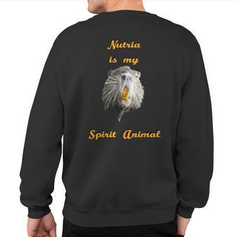Cajun Louisiana Nutria Rat Spirit Animal Sweatshirt Back Print | Mazezy