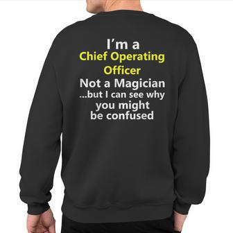 Chief Operating Officer Coo Job Career Occupation Sweatshirt Back Print | Mazezy