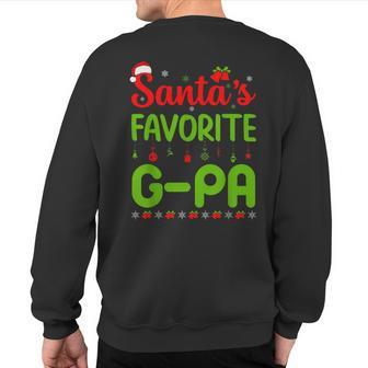 Christmas Santa's Favorite G-Pa Cute Merry Xmas Party Sweatshirt Back Print - Monsterry CA