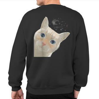 Colorpoint Shorthair Curious Flame Point Siamese Cat Sweatshirt Back Print | Mazezy