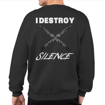 Cor Anglais I Destroy Silence New Year Sweatshirt Back Print | Mazezy