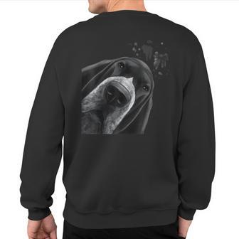 Curious Dog American Gascon Hound Sweatshirt Back Print | Mazezy