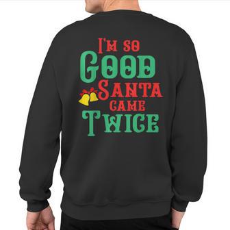 Dirty Naughty Inappropriate Christmas Adult Sexy Xmas Short Sleeve Sweatshirt Back Print - Thegiftio UK
