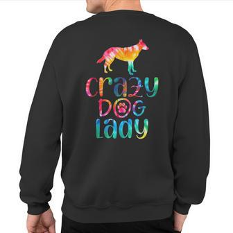 Dog Lover East European Shepherd Tie Dye Sweatshirt Back Print | Mazezy