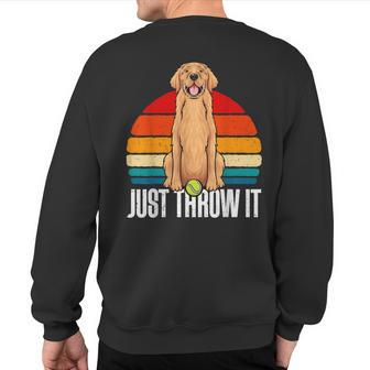 Dog Lover Golden Retriever Dog Golden Retriever Sweatshirt Back Print - Seseable