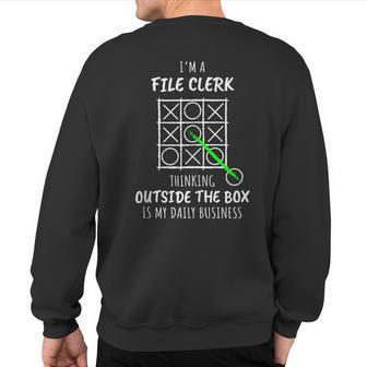 File Clerk Sweatshirt Back Print | Mazezy
