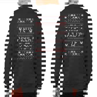 Introvert Emo Goth Christmas Sweatshirt Back Print - Thegiftio