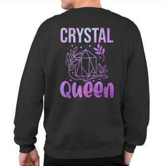 Mineral Collecting Crystal Queen Gemstone Digging Sweatshirt Back Print | Mazezy