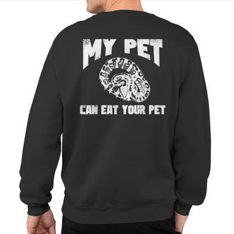 Pet Love Ball Python Snake Lovers Sweatshirt Back Print | Mazezy