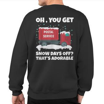 Postal Worker Christmas Joke Mailman Sweatshirt Back Print - Thegiftio UK