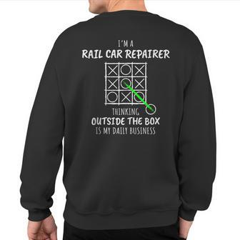 Rail Car Repairer Sweatshirt Back Print | Mazezy