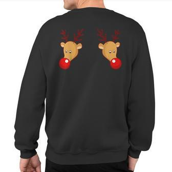 Reindeer Boobs Christmas Party Xmas Sweatshirt Back Print - Monsterry UK