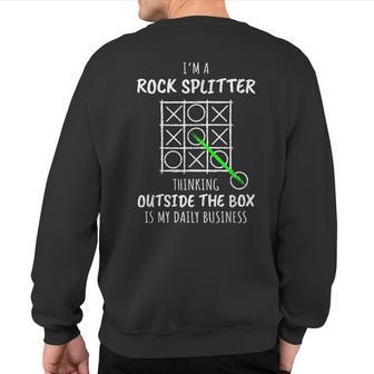Rock Splitter Sweatshirt Back Print | Mazezy