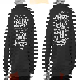 Running Dog Marathon Runners Four Legs Sweatshirt Back Print | Mazezy