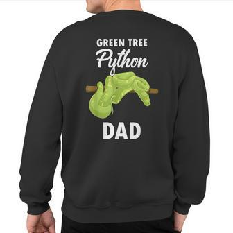 Snake Lover Dad Green Tree Python Sweatshirt Back Print | Mazezy