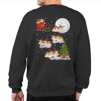 Xmas Lighting Tree Santa Riding Hamster Christmas Sweatshirt Back Print - Thegiftio UK