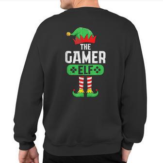 The Gamer Elf Xmas Matching Christmas Family Pajama Sweatshirt Back Print - Thegiftio UK
