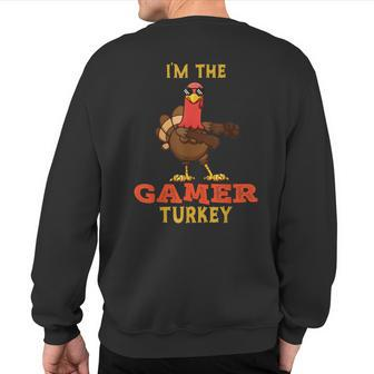 Gamer Turkey Matching Family Group Thanksgiving Sweatshirt Back Print | Mazezy