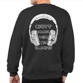 Gaming For N Boys Nage Christmas Gamer Sweatshirt Back Print - Seseable