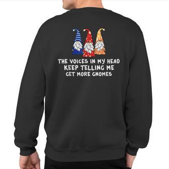 Garden Gnome Gnomies Gardening Sweatshirt Back Print - Seseable