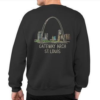 Gateway Arch St Louis T Sweatshirt Back Print | Mazezy