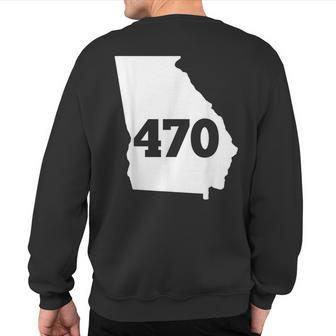 Georgia 470 Area Code Sweatshirt Back Print | Mazezy
