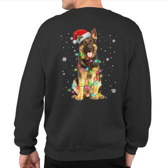 German Shepherd Dog Tree Christmas Sweater Xmas Dogs Sweatshirt Back Print | Mazezy