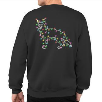German Shepherd Dog Tree Christmas Sweater Xmas Dogs Sweatshirt Back Print - Thegiftio UK