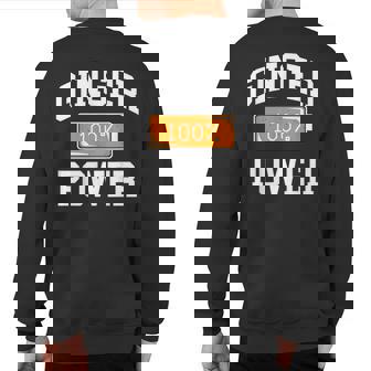 Ginger Power Full Charge Battery Costume Sweatshirt Back Print | Mazezy