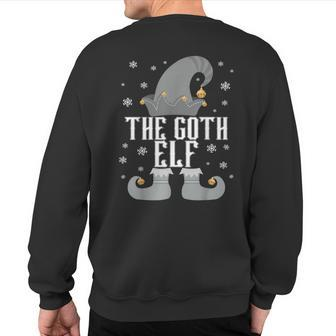 The Goth Elf Matching Family Group Christmas Party Pajama Sweatshirt Back Print - Monsterry