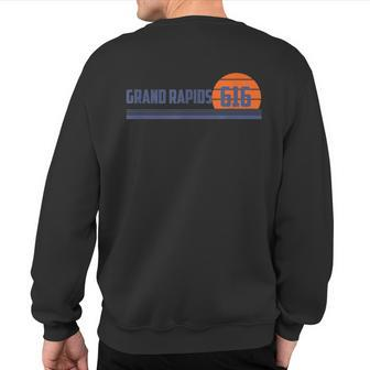 Grand Rapids Michigan Area Code 616 Graphic Sweatshirt Back Print | Mazezy