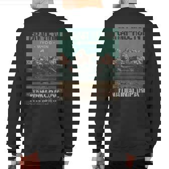 Grand Teton National Park Wyoming Poster Sweatshirt Back Print | Mazezy