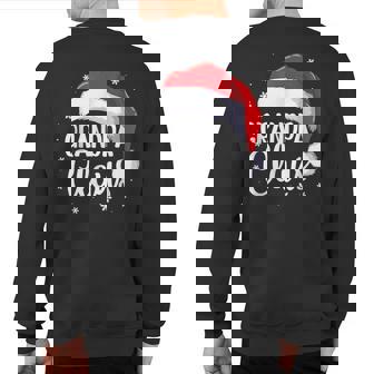 Grandpa Claus Christmas Family Pajama Santa Hat Dad Xmas Sweatshirt Back Print - Thegiftio UK