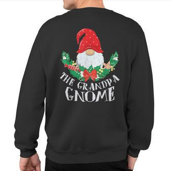 Grandpa Gnome Matching Family Christmas Party Pajama Sweatshirt Back Print - Seseable