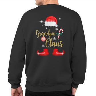 Grandpa Santa Claus Family Christmas Pjs For Granddad Sweatshirt Back Print - Thegiftio UK