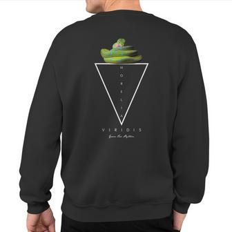 Green Tree Python Modern Geometric Sweatshirt Back Print | Mazezy