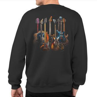 Guitars Guitarists Sweatshirt Back Print - Monsterry CA