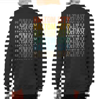 Haltom City City Retro Sweatshirt Back Print | Mazezy