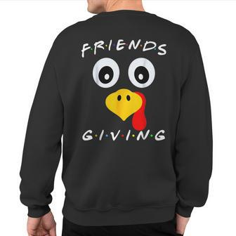 Happy Friendsgiving Matching Turkey Friend Thanksgiving 2023 Sweatshirt Back Print - Seseable