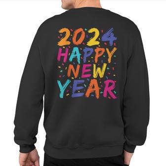 Happy New Year 2024 Family Matching Celebration Party Sweatshirt Back Print - Thegiftio UK
