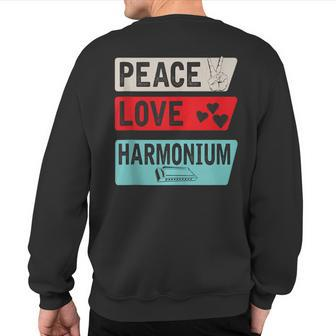Harmonium Musical Instrument Melodeon Organ Player Sweatshirt Back Print | Mazezy