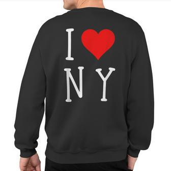 I Heart New York Souvenir I Love New York Souvenirs Sweatshirt Back Print | Mazezy
