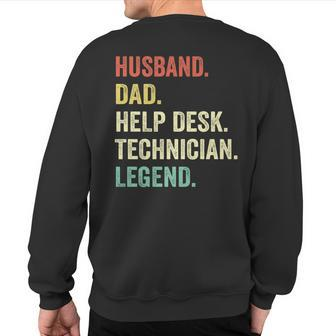 Help Desk Technician It Helpdesk Engineer Geek Nerd Sweatshirt Back Print | Mazezy