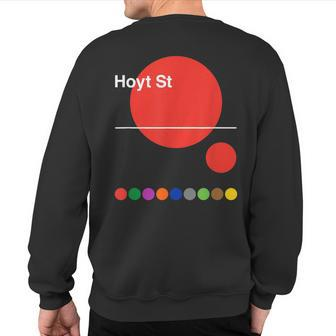 Hoyt Street Downtown Brooklyn Sweatshirt Back Print | Mazezy