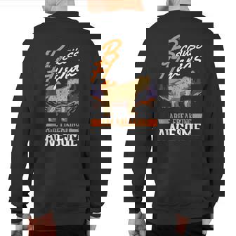 Because Hyenas Are Freaking Awesome Hyena Sweatshirt Back Print | Mazezy