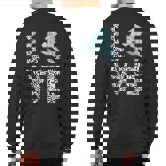 Ice Skating Shoes Figure Skating Ice Skater S Sweatshirt Back Print | Mazezy